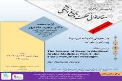 یازدهمین نشست ماهیانه مقاله خوانی حکمت و تاریخ پزشکی برگزار می شود.